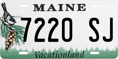 ME license plate 7220SJ