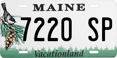 ME license plate 7220SP