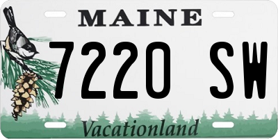 ME license plate 7220SW