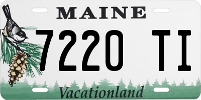 ME license plate 7220TI