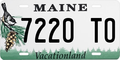 ME license plate 7220TO