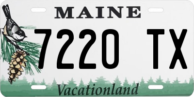 ME license plate 7220TX