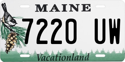 ME license plate 7220UW