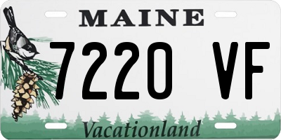 ME license plate 7220VF
