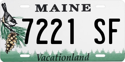 ME license plate 7221SF