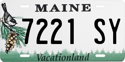 ME license plate 7221SY