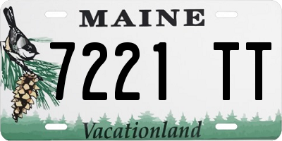 ME license plate 7221TT