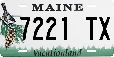 ME license plate 7221TX