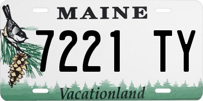 ME license plate 7221TY