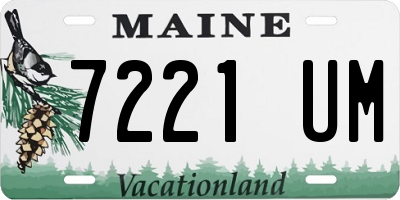 ME license plate 7221UM