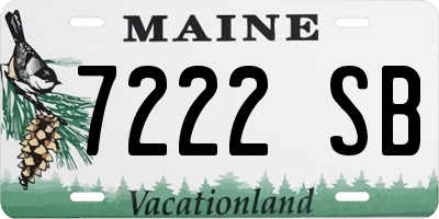 ME license plate 7222SB