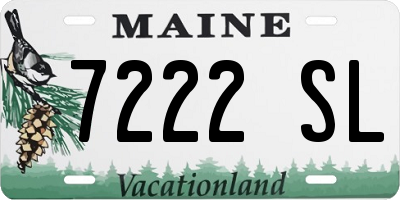 ME license plate 7222SL