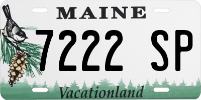 ME license plate 7222SP