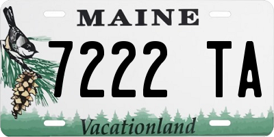 ME license plate 7222TA