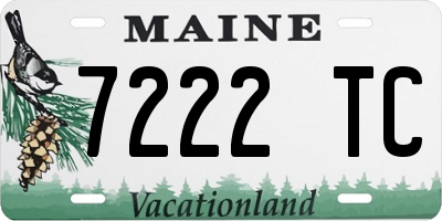 ME license plate 7222TC
