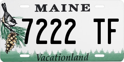 ME license plate 7222TF