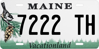 ME license plate 7222TH