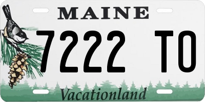 ME license plate 7222TO