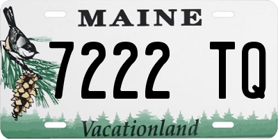 ME license plate 7222TQ
