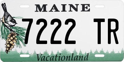ME license plate 7222TR