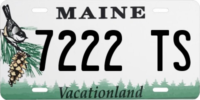 ME license plate 7222TS