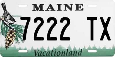 ME license plate 7222TX