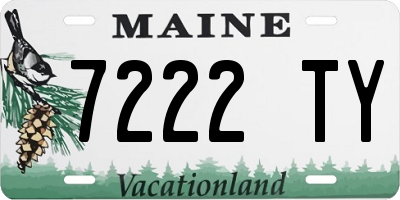 ME license plate 7222TY