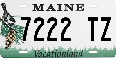 ME license plate 7222TZ
