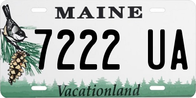 ME license plate 7222UA