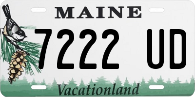 ME license plate 7222UD