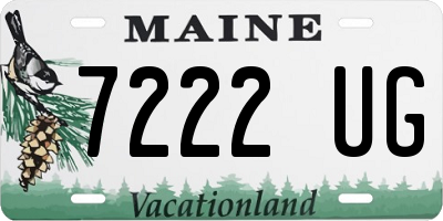 ME license plate 7222UG