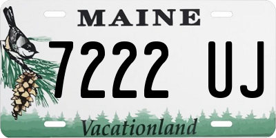 ME license plate 7222UJ