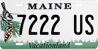 ME license plate 7222US