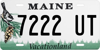 ME license plate 7222UT