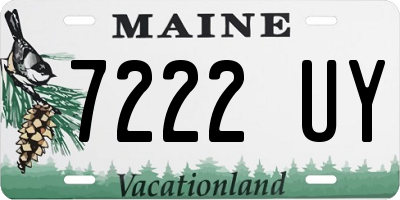 ME license plate 7222UY