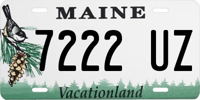 ME license plate 7222UZ