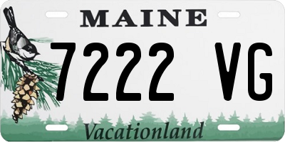 ME license plate 7222VG