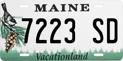 ME license plate 7223SD