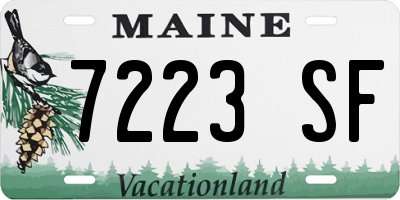 ME license plate 7223SF