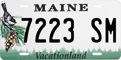 ME license plate 7223SM
