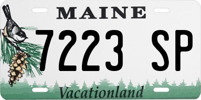 ME license plate 7223SP