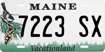 ME license plate 7223SX