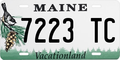 ME license plate 7223TC