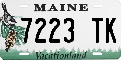 ME license plate 7223TK