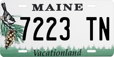 ME license plate 7223TN