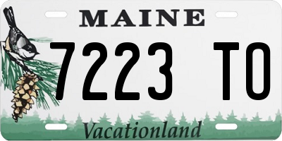 ME license plate 7223TO