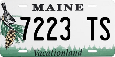 ME license plate 7223TS
