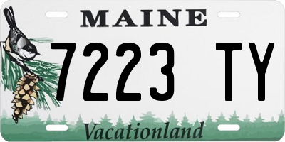 ME license plate 7223TY