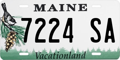 ME license plate 7224SA