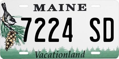 ME license plate 7224SD
